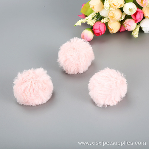 Cute and soft interactive rabbit plush cat ball
